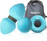 Set de bolas masajeadoras fitness PROIRON 3 en 1 - Celeste